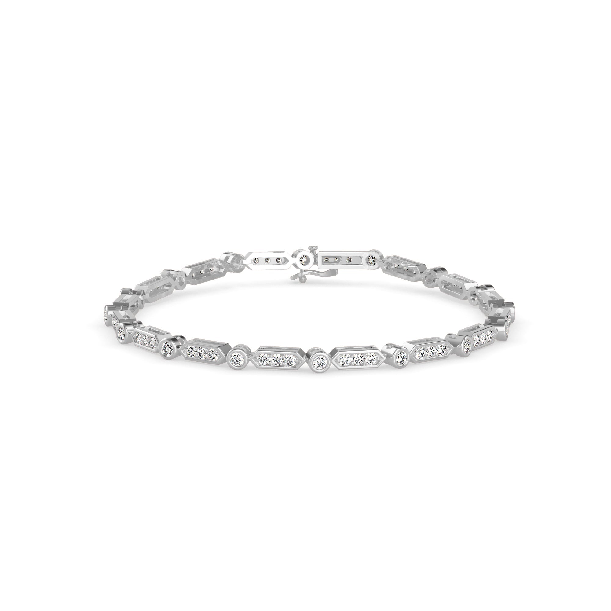 Bezel Hexagon Bracelet