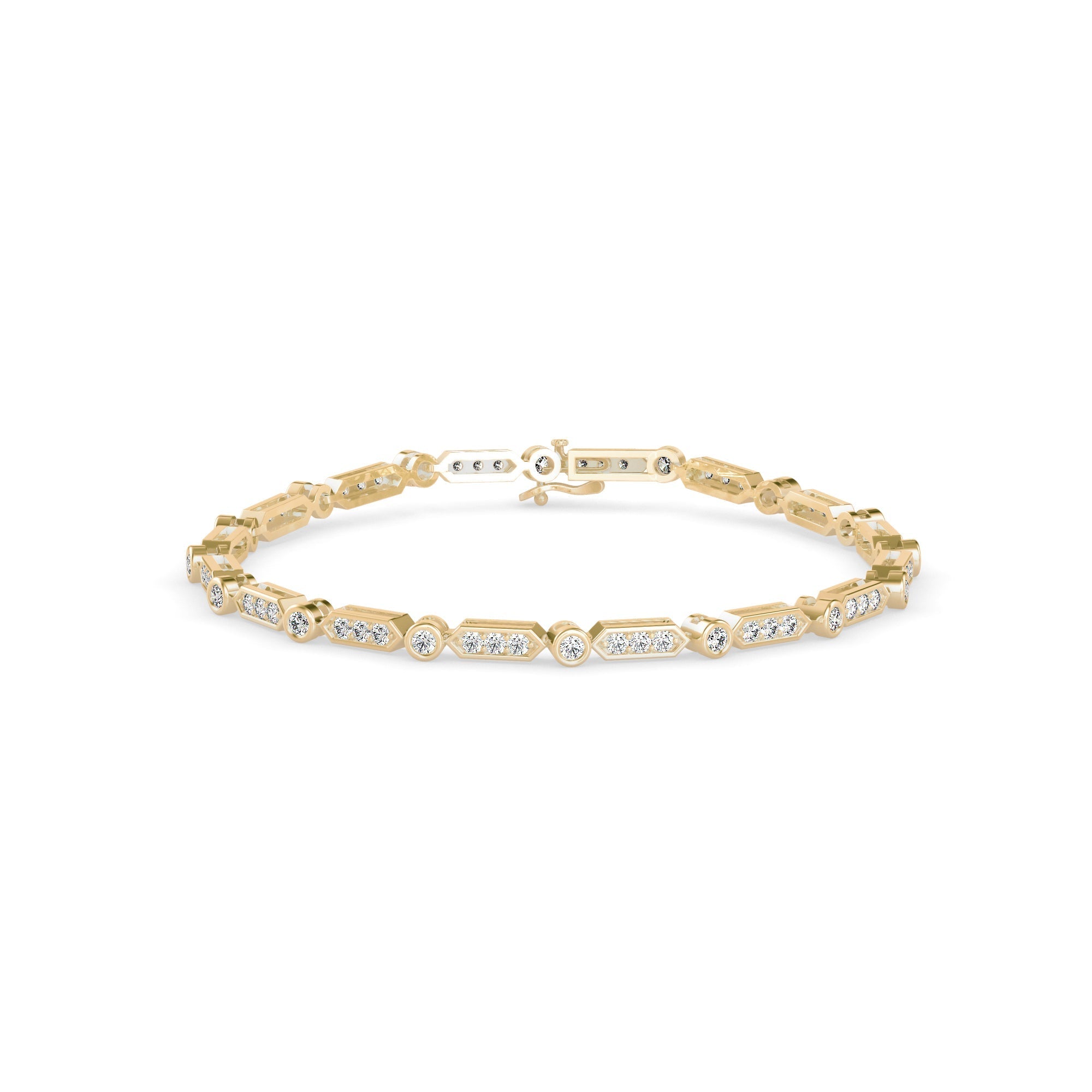Bezel Hexagon Bracelet