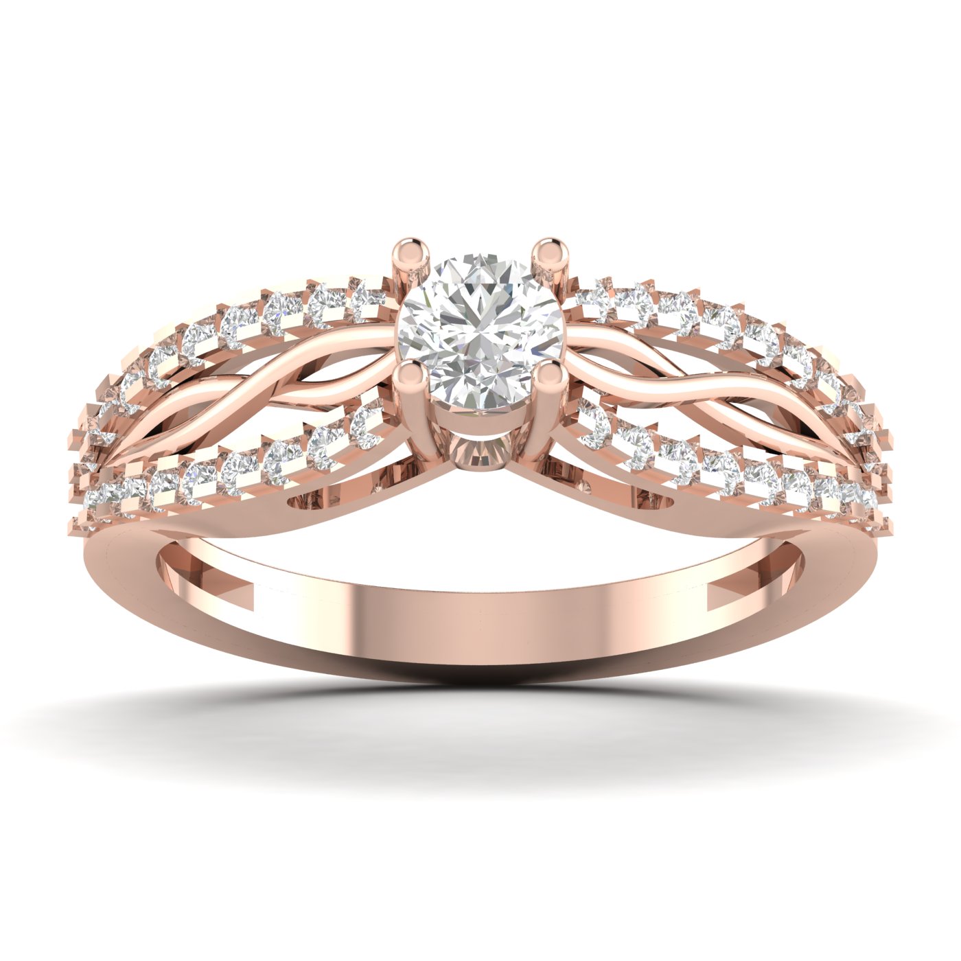 Modern Solitaire Diamond Ring
