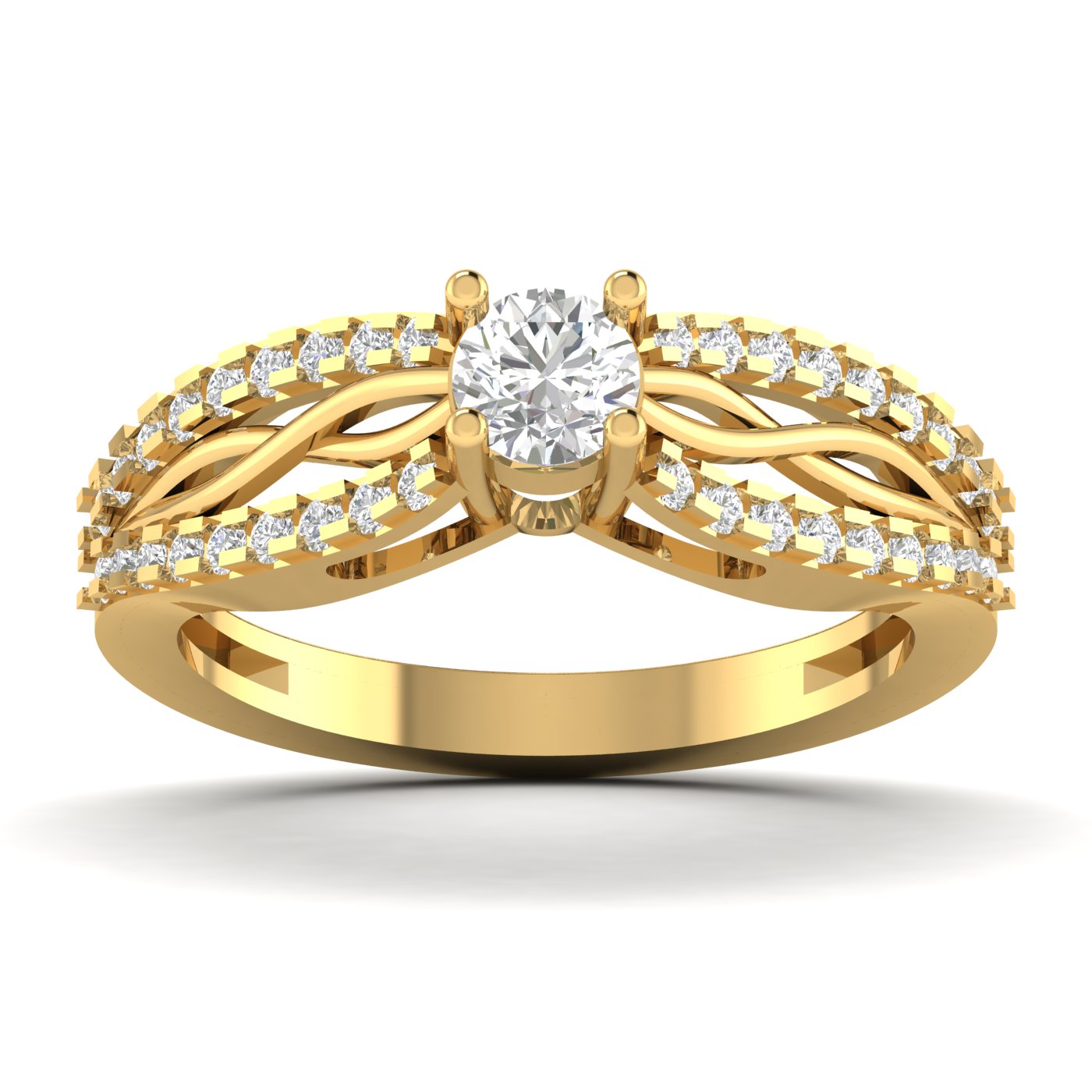 Modern Solitaire Diamond Ring