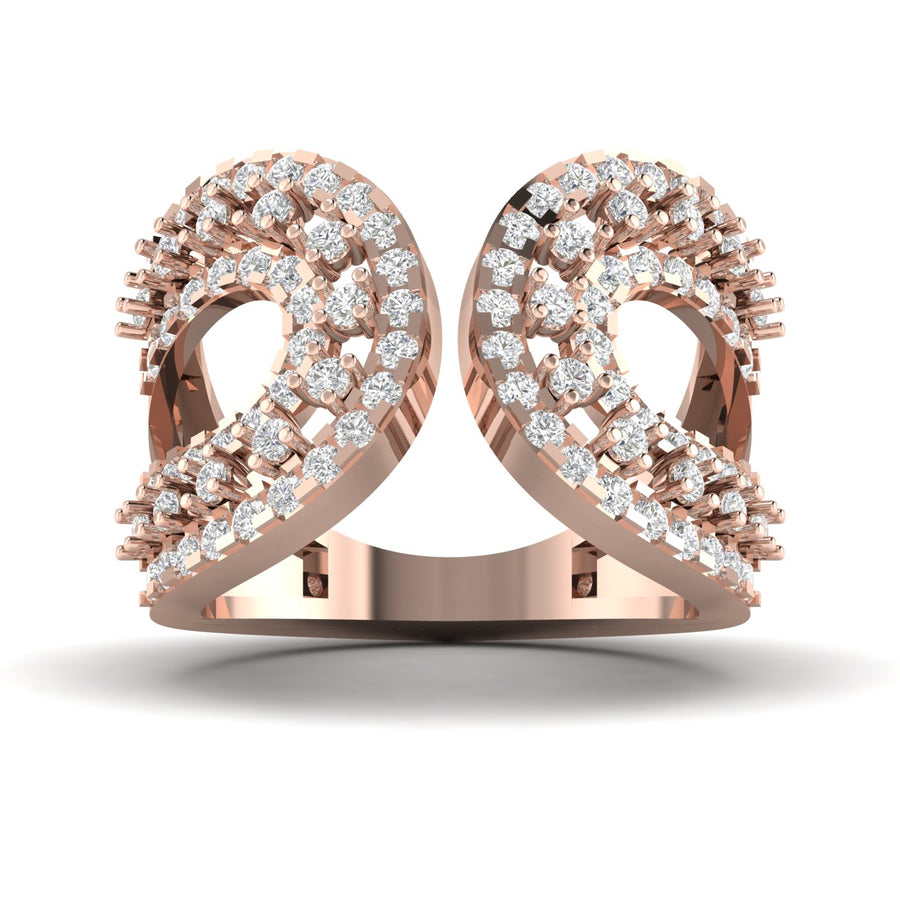 Open White Diamond Ring