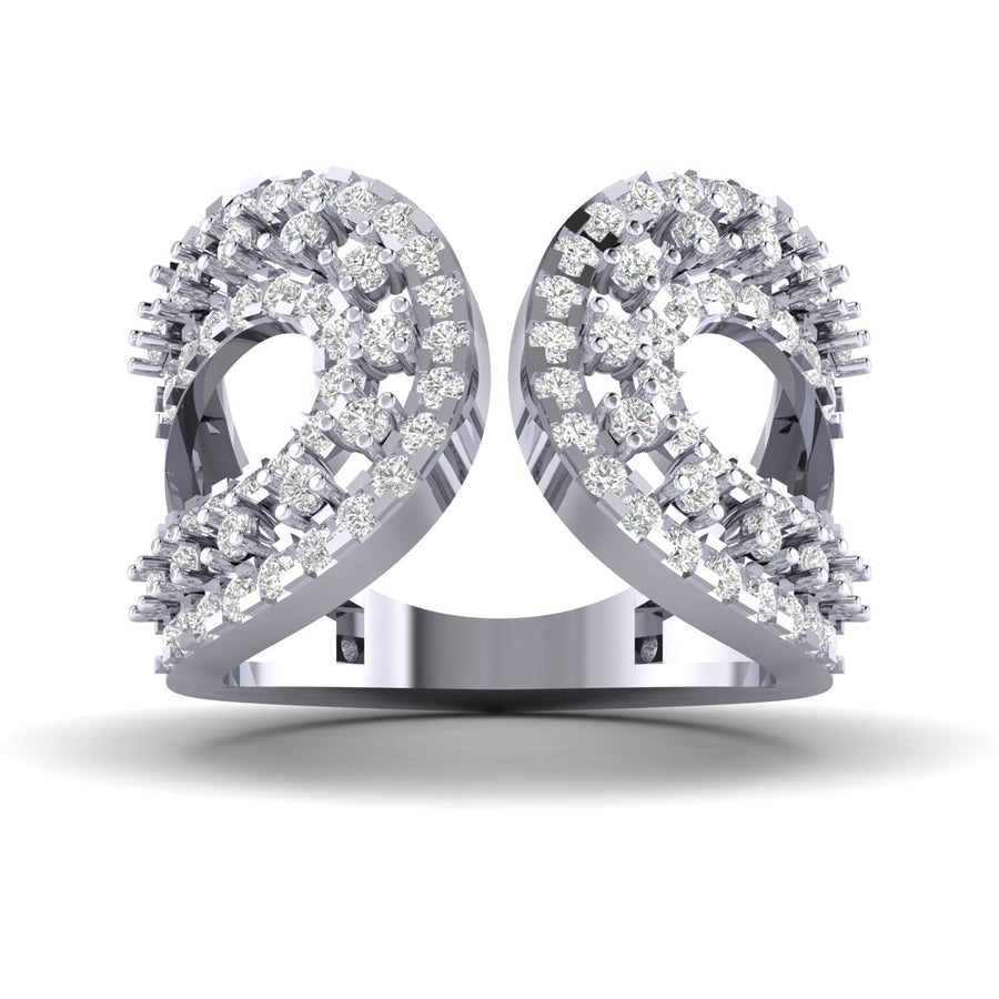 Open White Diamond Ring