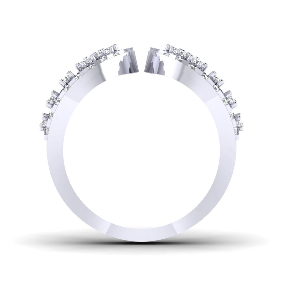 Open White Diamond Ring