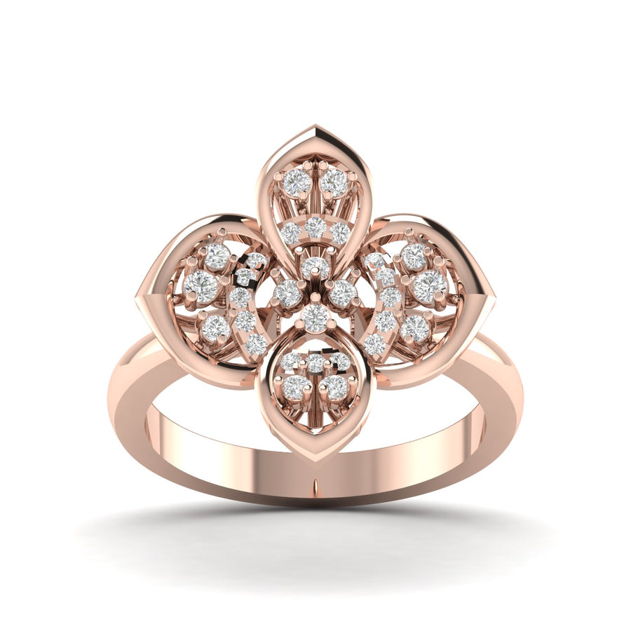 Grunge Floral Diamond Ring