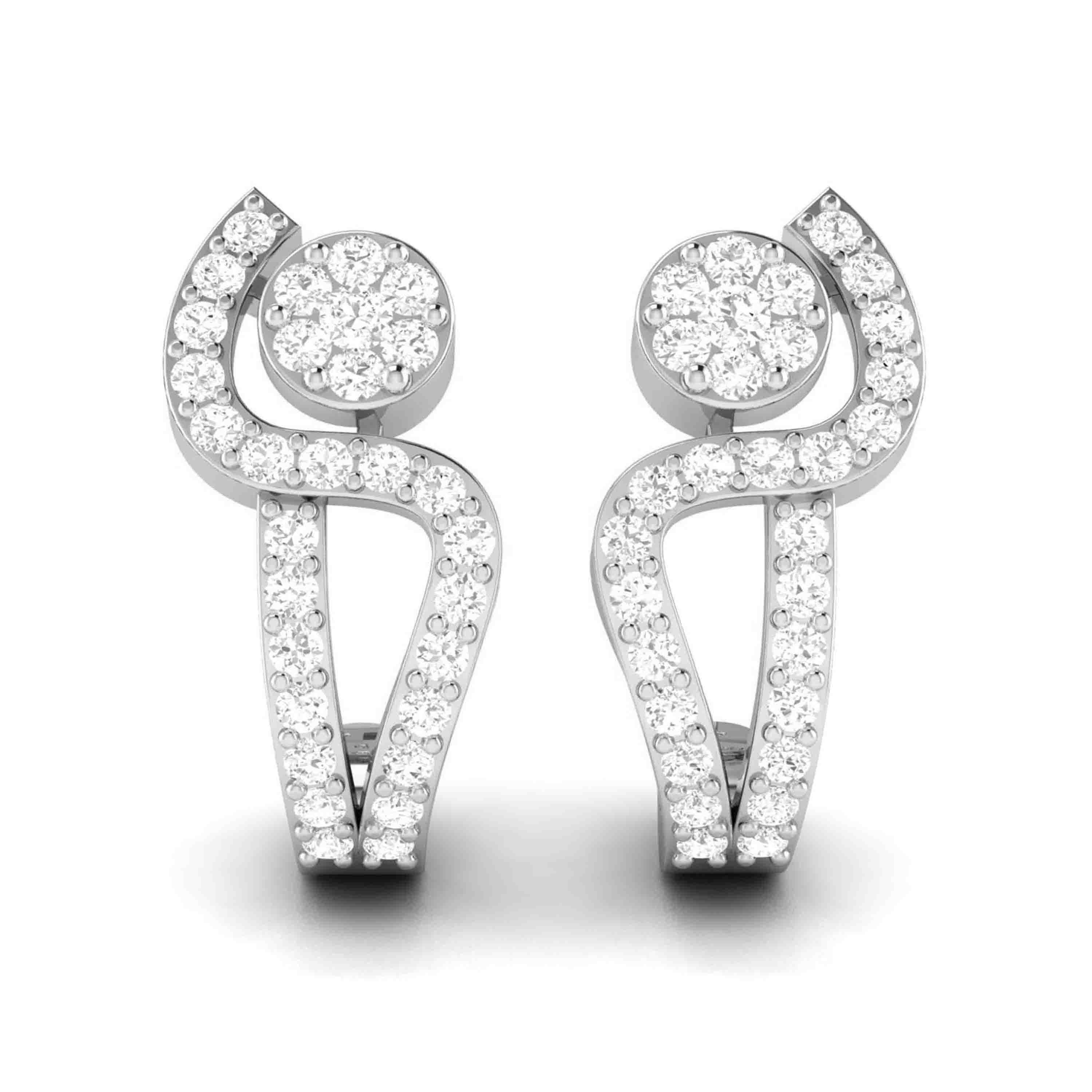 Round Diamond Ear Coverings Earrings