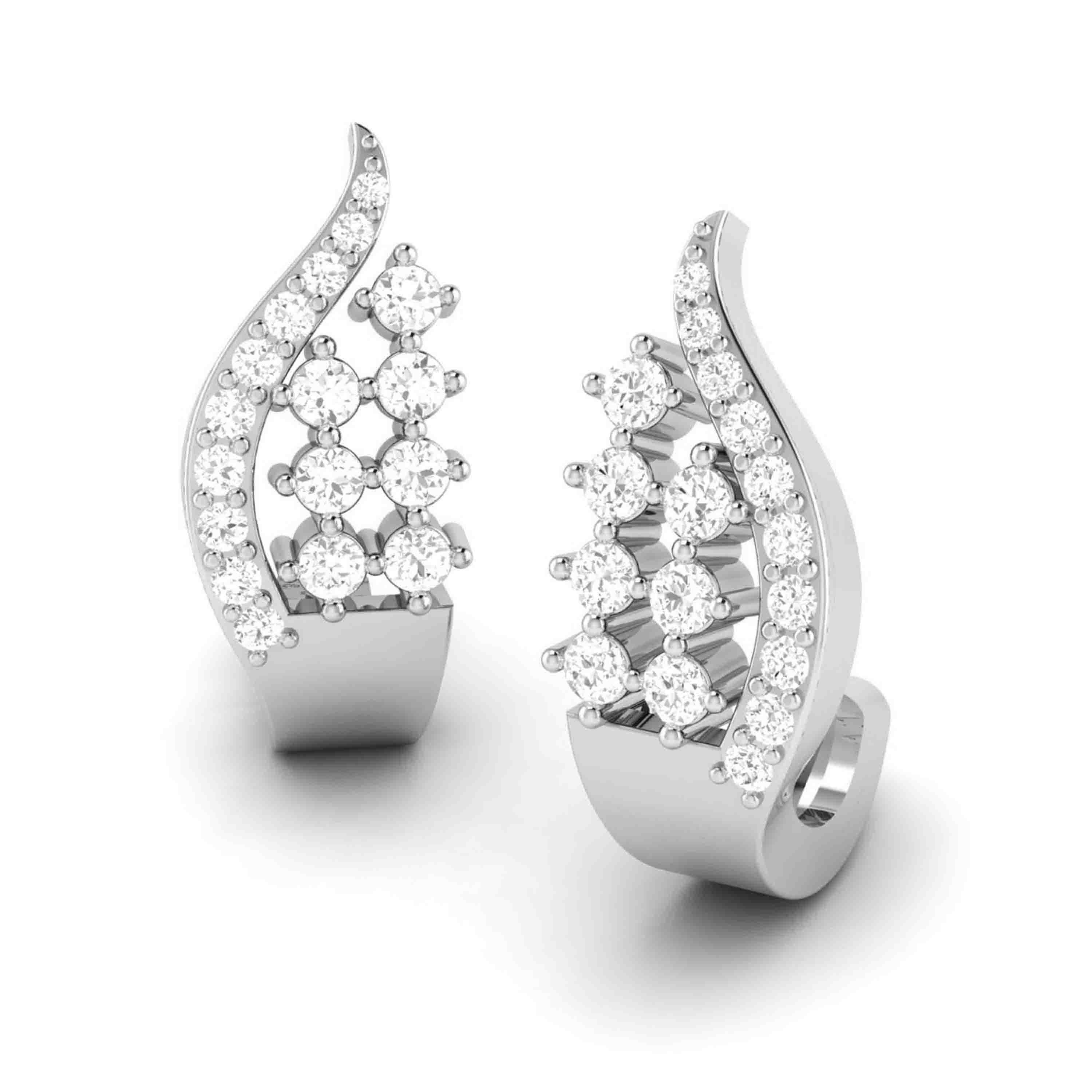 Flame Flicker Diamond Earrings