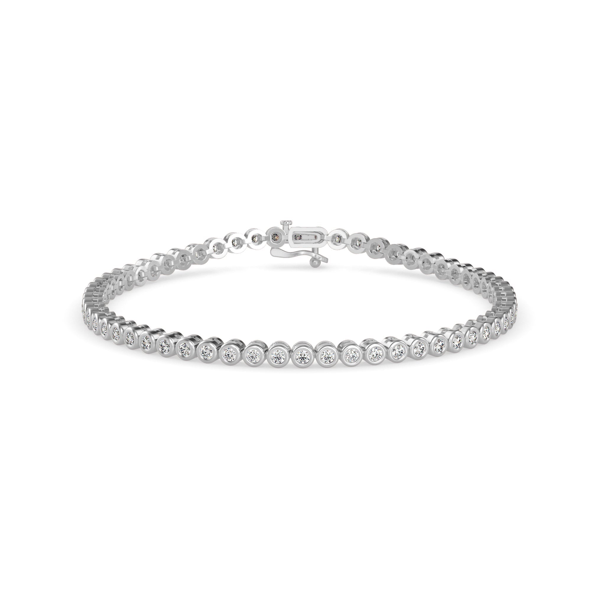Round Bezel Diamond Bracelet