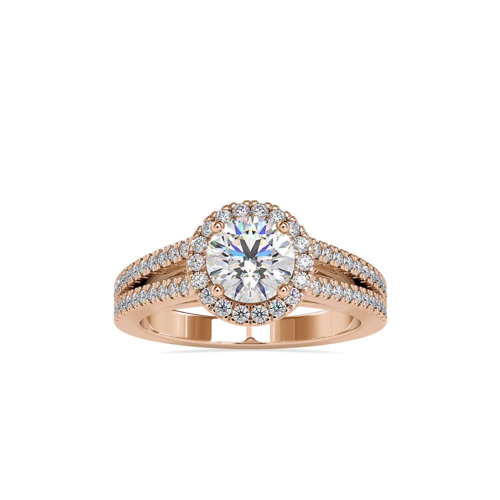 Cathedral Crown Diamond Ring