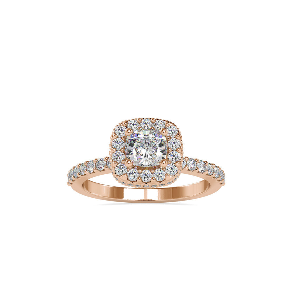 Cushion-Halo Diamond Ring