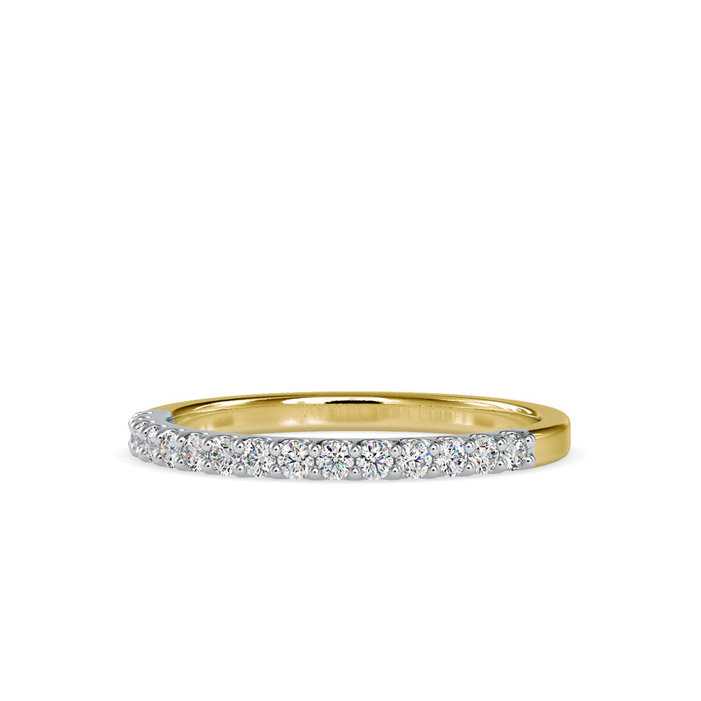 AuroraWave Diamond Ring, Wedding Band