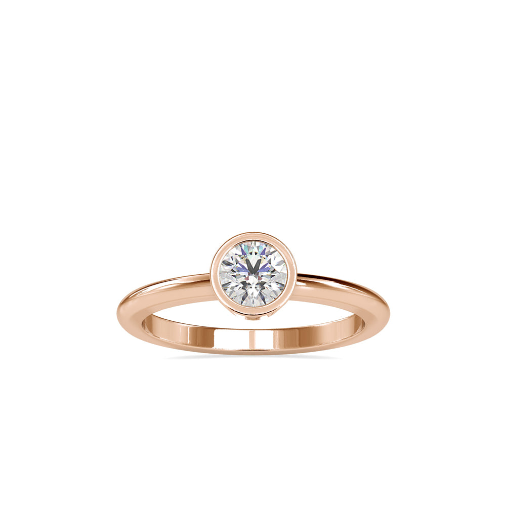 Round-Bezel Diamond Ring